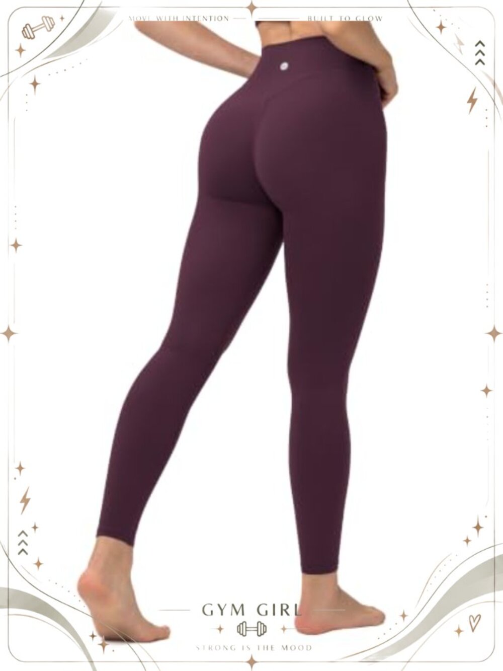 High Waisted Scrunch Butt Leggings 7/8 Length No Front Seam Workout Gym Yoga